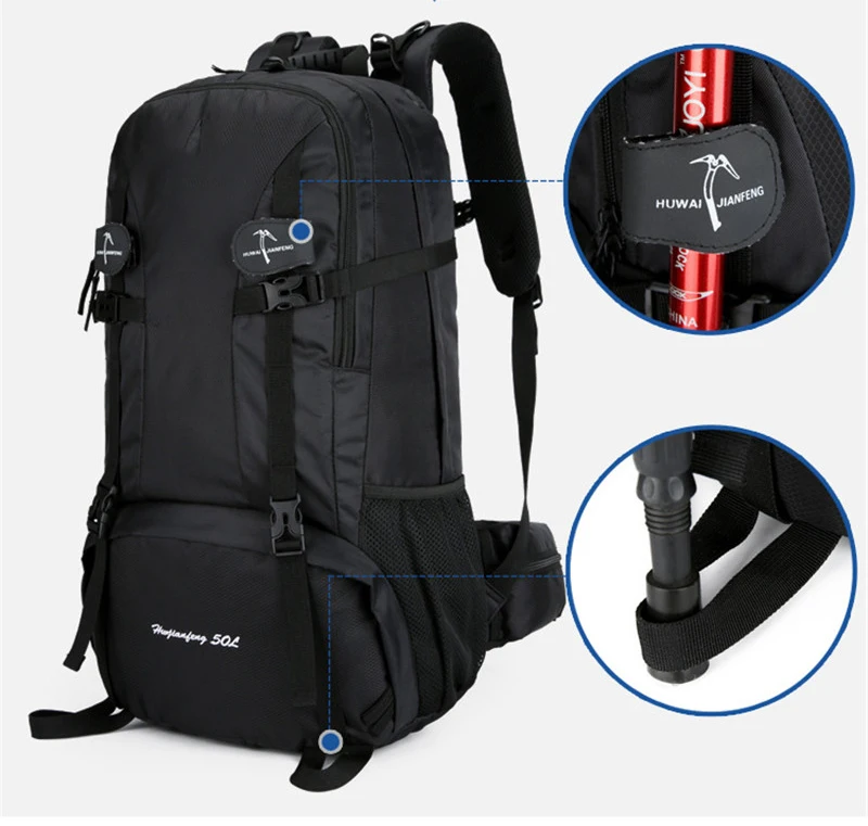 36-55L Custom Outdoor Nylon Waterproof Big Backpack Camping Large Capacity Hiking Travel Utility Backpack
36-55L Custom Outdoor Nylon Waterproof Big Backpack Camping Large Capacity Hiking Travel Utility Backpack