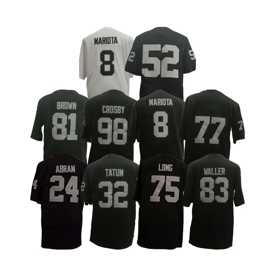 American Football Jerseys Darren Waller Jersey Marcus Mariota Howie Long Jack Tatum Johnathan Abram Stitched Factory Outlets, Customized color
American Football Jerseys Darren Waller Jersey Marcus Mariota Howie Long Jack Tatum Johnathan Abram Stitched Factory Outlets, Customized color