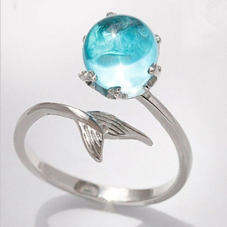 2021 Yiwu Hot Fashion Jewelry Accessories Rings Foam Fishtail Mermaid Ring Plating Alloy Lady Gemstone Rings, Picture shows
2021 Yiwu Hot Fashion Jewelry Accessories Rings Foam Fishtail Mermaid Ring Plating Alloy Lady Gemstone Rings, Picture shows
