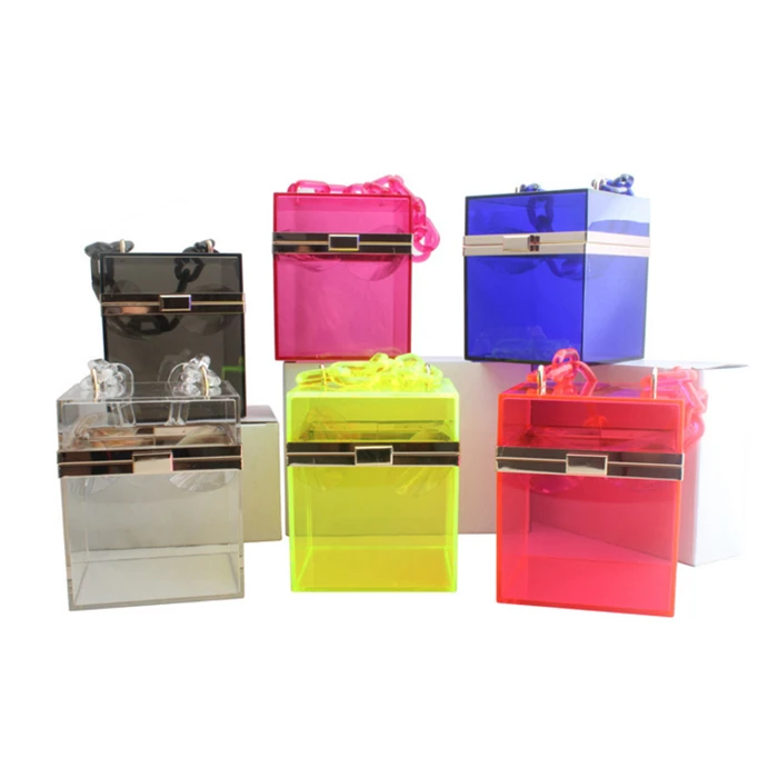 Latest luxury designer fashion square box clear jelly tote bag transparent acrylic chain crossbody purses women handbag, Clear, black , pink, rose, blue
Latest luxury designer fashion square box clear jelly tote bag transparent acrylic chain crossbody purses women handbag, Clear, black , pink, rose, blue