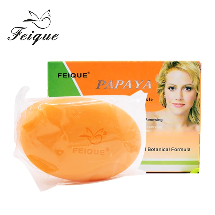 FEIQUE Hot Selling Papaya Essence Antioxdant Whitening Handmade Soap For body and face Skin Care
FEIQUE Hot Selling Papaya Essence Antioxdant Whitening Handmade Soap For body and face Skin Care