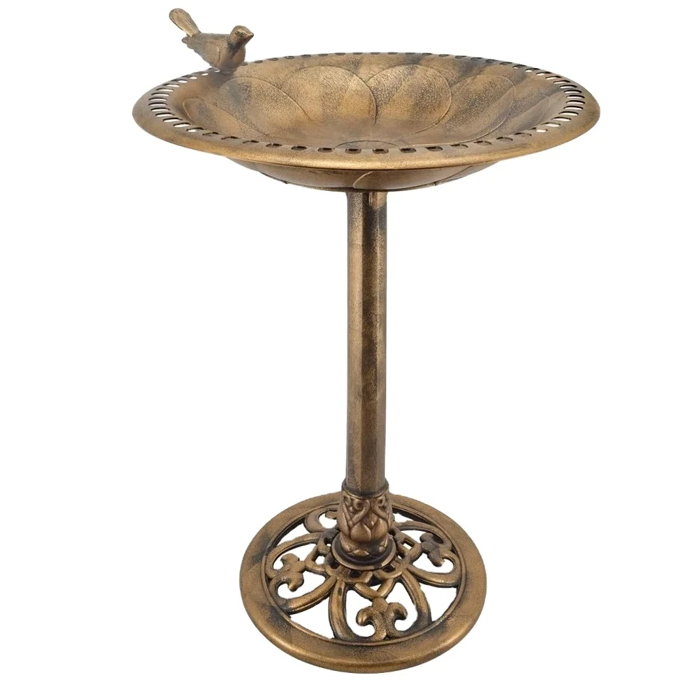 Freestanding Pedestal Bird Water Baths Bowl Feeder Outdoor Garden Yard Decor, Coppery
Freestanding Pedestal Bird Water Baths Bowl Feeder Outdoor Garden Yard Decor, Coppery