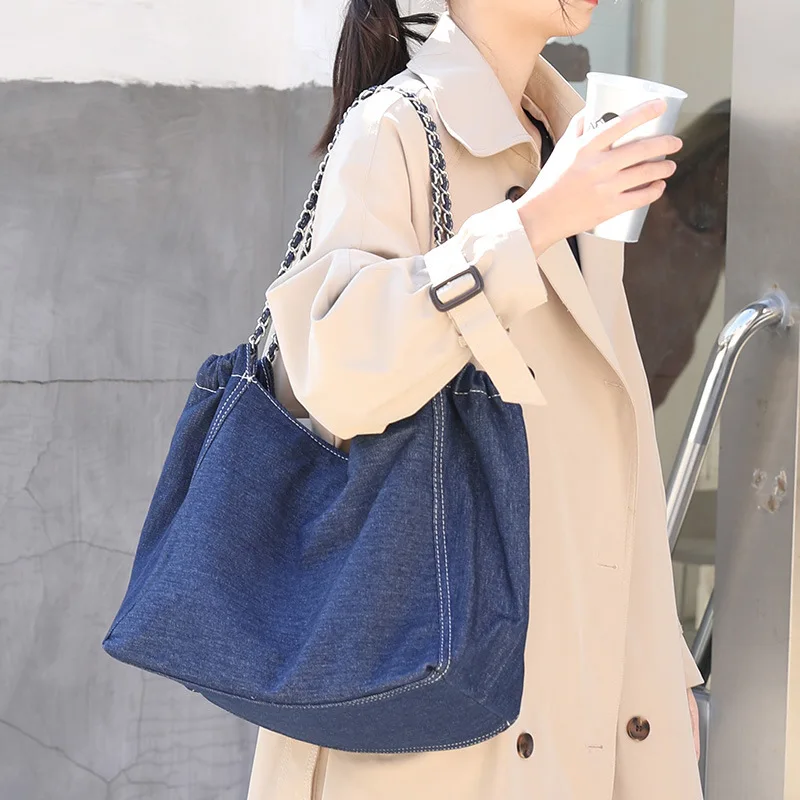 Japan Hot Selling Retro Style Personalized Gym Shopper Bag Casual Blue Jean Tote Girls Student School Denim Bag
Japan Hot Selling Retro Style Personalized Gym Shopper Bag Casual Blue Jean Tote Girls Student School Denim Bag