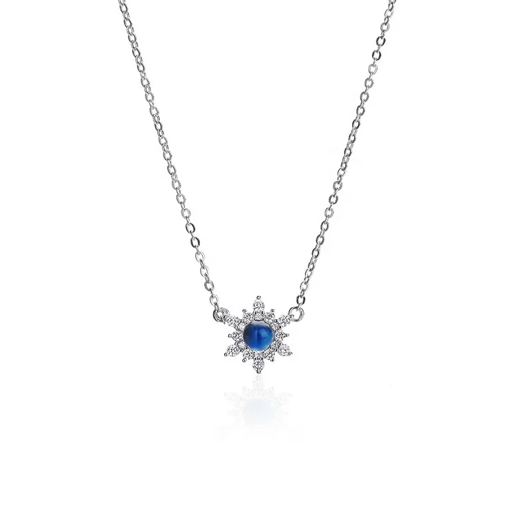 Jachon 925 silver new snowflake necklace female zircon pendant fashion simple choker chain, As picture
Jachon 925 silver new snowflake necklace female zircon pendant fashion simple choker chain, As picture