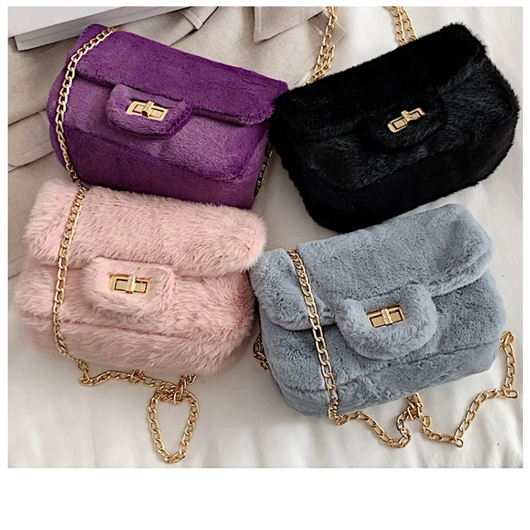 Fashion Bag Chain Faux Fur Handbag Purses And Hand Bags Luxury Women Handbags For Women Luxury, 4 colors
Fashion Bag Chain Faux Fur Handbag Purses And Hand Bags Luxury Women Handbags For Women Luxury, 4 colors