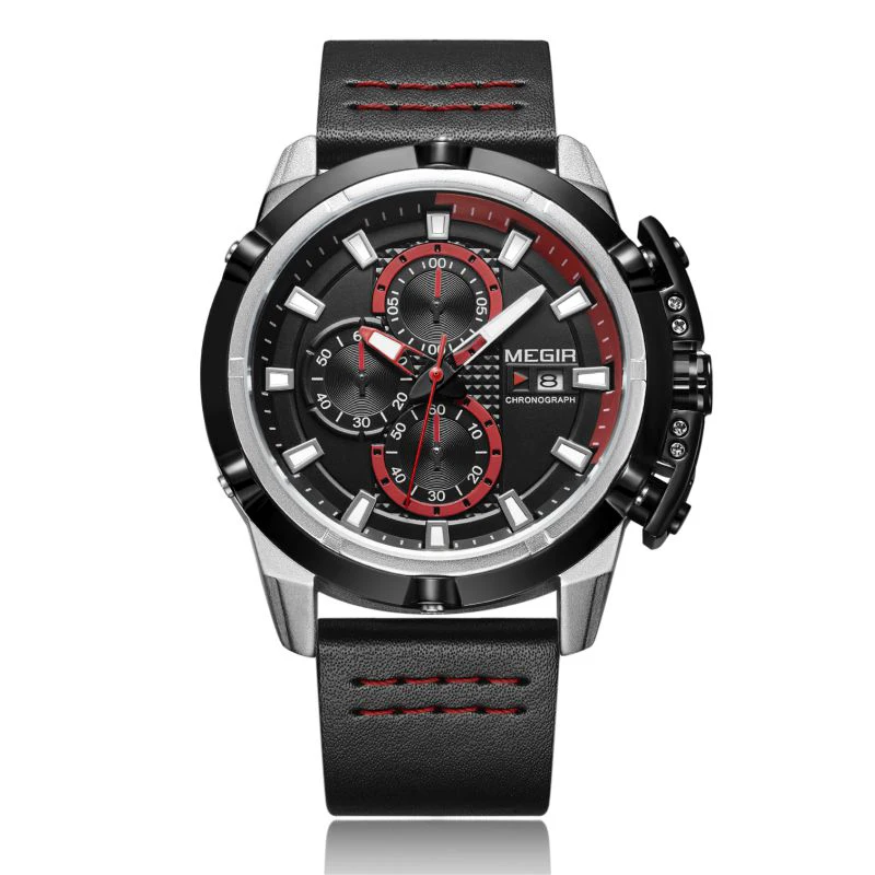 MEGIR Wristwatches 2062 Luxury Men Wrist Watches Quartz Analog Business Mens Classic Watch Relogio Masculino, Black, brown, blue, red
MEGIR Wristwatches 2062 Luxury Men Wrist Watches Quartz Analog Business Mens Classic Watch Relogio Masculino, Black, brown, blue, red