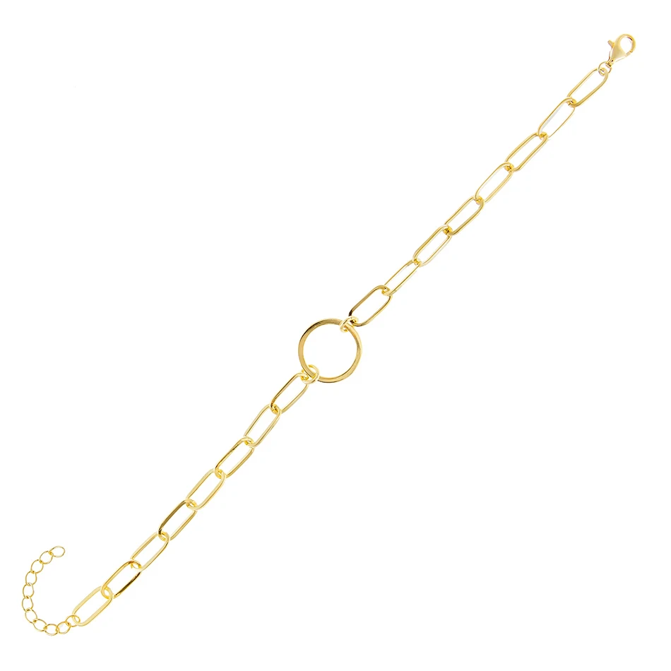 Wholesale Minimalist Jewelry 925 Sterling Silver Jewelry 18k Gold Plated Circle Link Bracelet For Women
Wholesale Minimalist Jewelry 925 Sterling Silver Jewelry 18k Gold Plated Circle Link Bracelet For Women