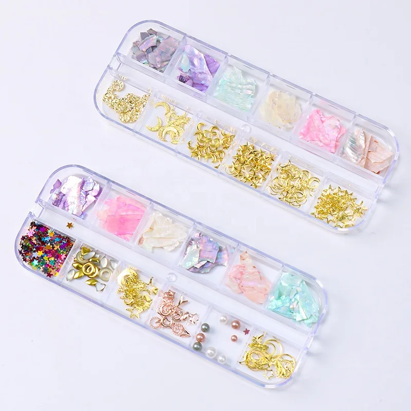 Paso Sico Colorful Mixed Shell Slice Gold Metal Rivet Nail Art Accessories for DIY Nail Salon Products
Paso Sico Colorful Mixed Shell Slice Gold Metal Rivet Nail Art Accessories for DIY Nail Salon Products