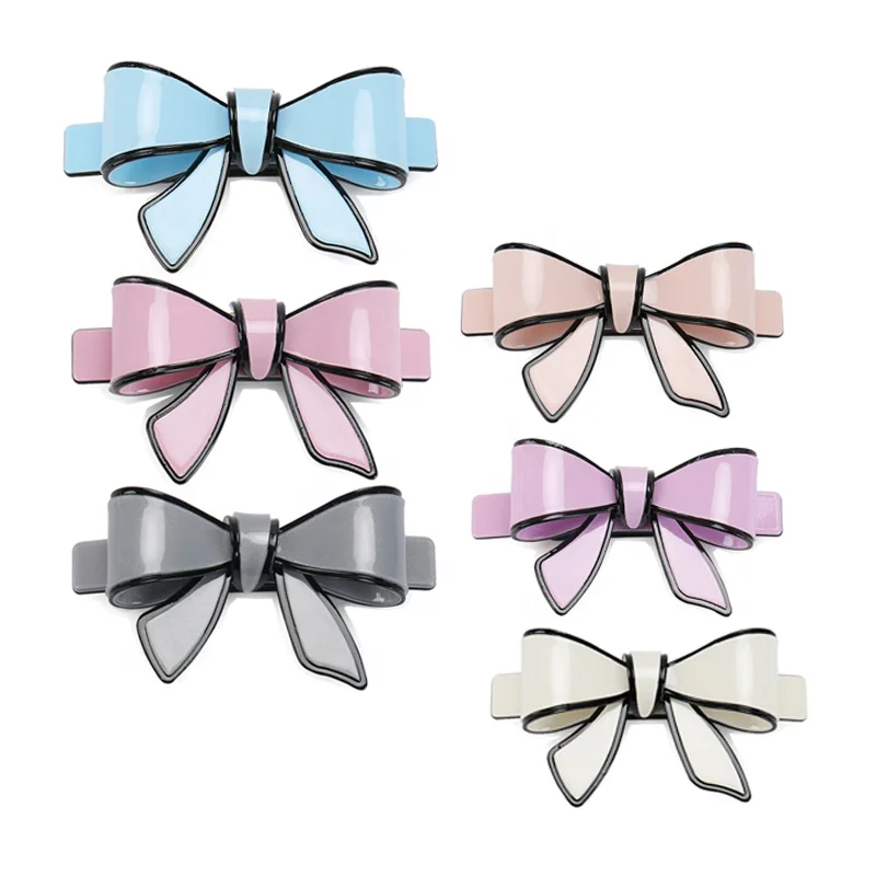6.5cm Bow Hair Barrette 9 Candy Color Acrylic Bow Hair Accessories Fashion Girls Bow Hair Clip
6.5cm Bow Hair Barrette 9 Candy Color Acrylic Bow Hair Accessories Fashion Girls Bow Hair Clip