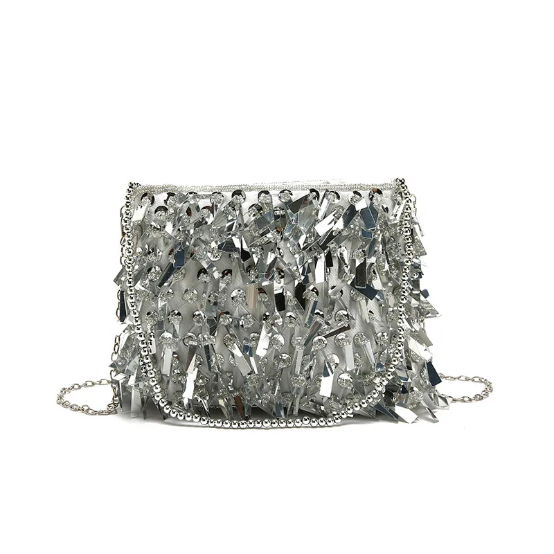 Wholesale New Sequined Portable Chain One-shoulder Small Square Bag
Wholesale New Sequined Portable Chain One-shoulder Small Square Bag