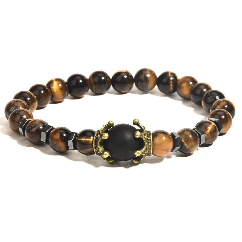 Wholesale Tiger Eye Gemstones Beaded Bracelets Natural Stone Crown Bracelets For Men Jewelry
Wholesale Tiger Eye Gemstones Beaded Bracelets Natural Stone Crown Bracelets For Men Jewelry