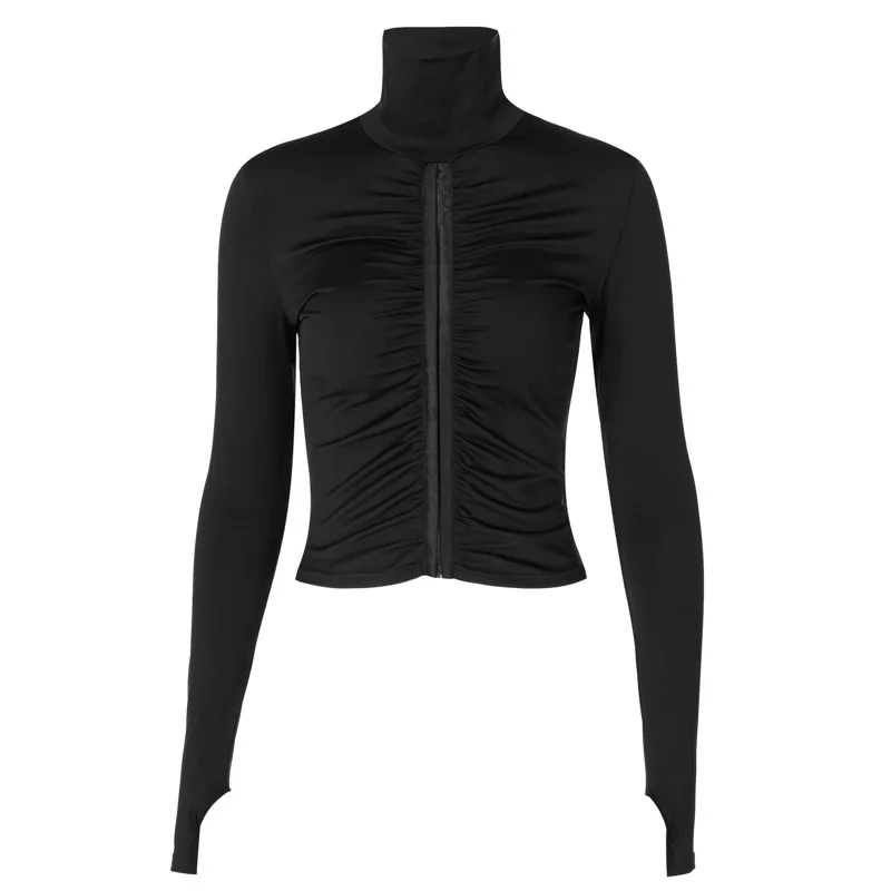 2021 spring new high collar buttoned cardigan long-sleeved T-shirts, women's tops, T-shirts, women
2021 spring new high collar buttoned cardigan long-sleeved T-shirts, women's tops, T-shirts, women
