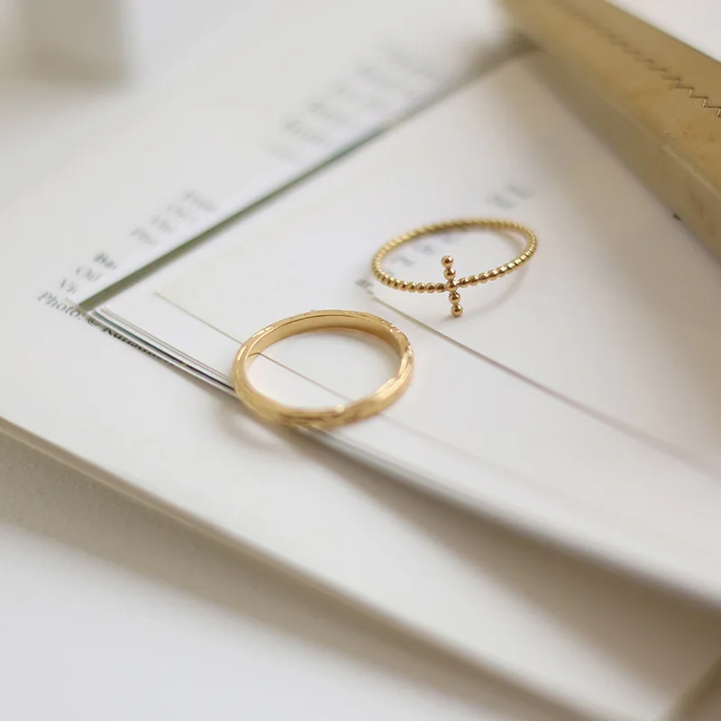 Shangjie OEM anillos Ins Fashion Simple Rings Jewelry Women Gold Plated Stainless Steel Ring Tinfoil Cross Rings
Shangjie OEM anillos Ins Fashion Simple Rings Jewelry Women Gold Plated Stainless Steel Ring Tinfoil Cross Rings