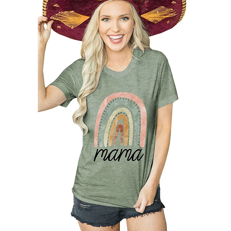 Wholesale Summer Clothes Ladies Letter Graphics Print T Shirts Casual Crew Neck Tee-shirt
Wholesale Summer Clothes Ladies Letter Graphics Print T Shirts Casual Crew Neck Tee-shirt
