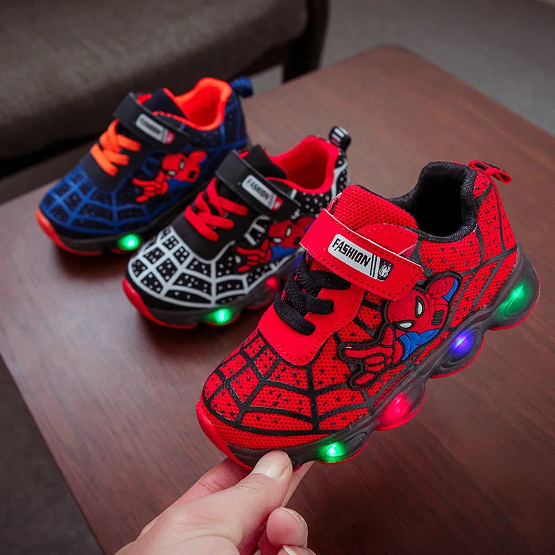 Hot Selling Designers Casual Running Spiderman Flashing Light Up Led Children Sport Boy Girls Baby Kids Shoes, Requirement
Hot Selling Designers Casual Running Spiderman Flashing Light Up Led Children Sport Boy Girls Baby Kids Shoes, Requirement