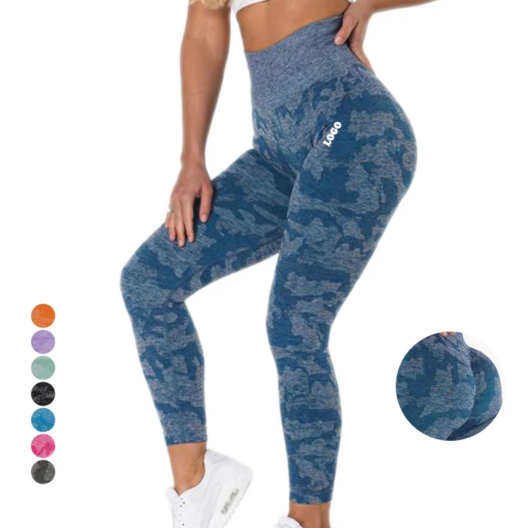 Custom logo women squat proof leggings high waist seamless camo gym leggings for women, Customized colors
Custom logo women squat proof leggings high waist seamless camo gym leggings for women, Customized colors