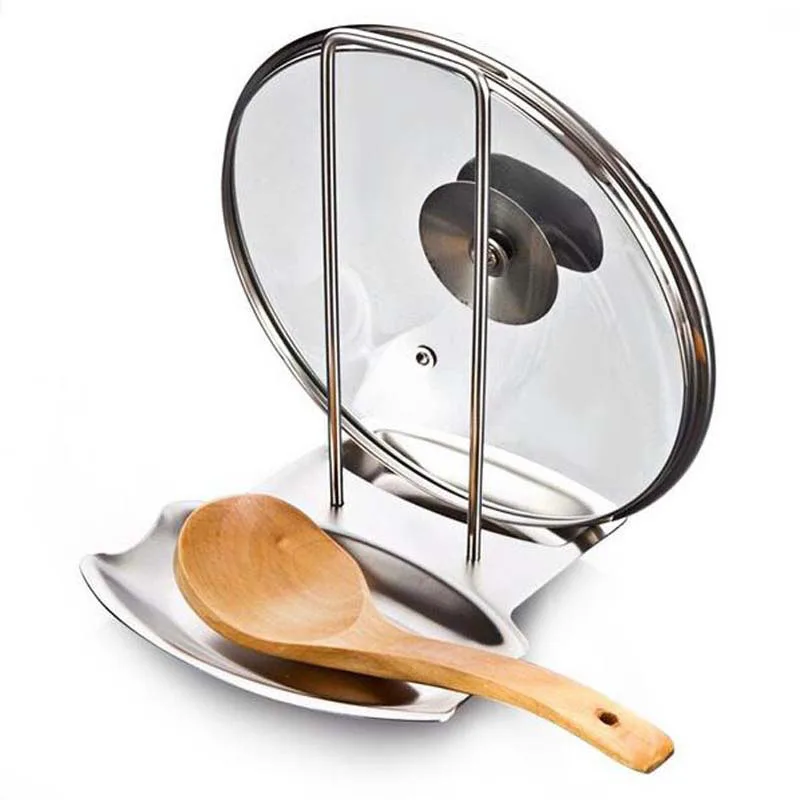 Pan Pot Cover Lid Rack Stand Spoon Holder Stove Organizer Home Storage Soup Spoon Rests Kitchen Tools
Pan Pot Cover Lid Rack Stand Spoon Holder Stove Organizer Home Storage Soup Spoon Rests Kitchen Tools