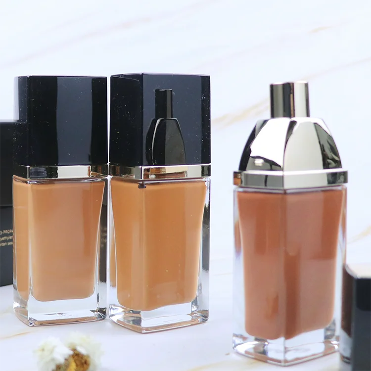 5 Colors Black Lid Matte Liquid Foundation foundation glass bottle Private label liquid foundation makeup
5 Colors Black Lid Matte Liquid Foundation foundation glass bottle Private label liquid foundation makeup