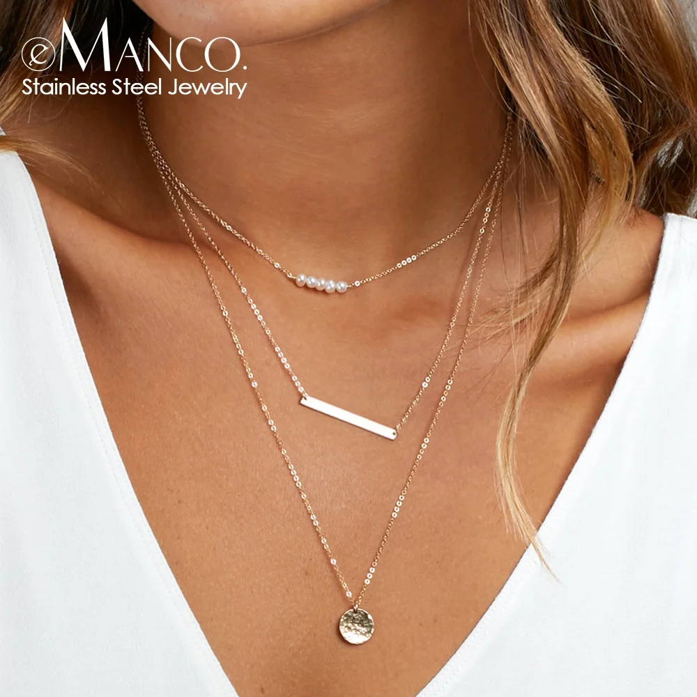 Cute Multi Layer Necklace Set Bead Coin Bar Pendant Women Stainless Steel Necklace Trendy 14k Gold Plated Jewelry Chain
Cute Multi Layer Necklace Set Bead Coin Bar Pendant Women Stainless Steel Necklace Trendy 14k Gold Plated Jewelry Chain