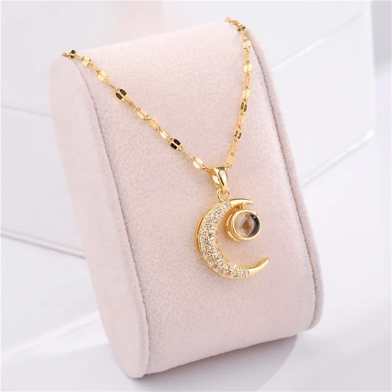 2021 New Arrival Brand Designer Jewelry Necklace Luxury 18K Gold Stainless steel Moon Pendant Necklace for Women Jewelry
2021 New Arrival Brand Designer Jewelry Necklace Luxury 18K Gold Stainless steel Moon Pendant Necklace for Women Jewelry
