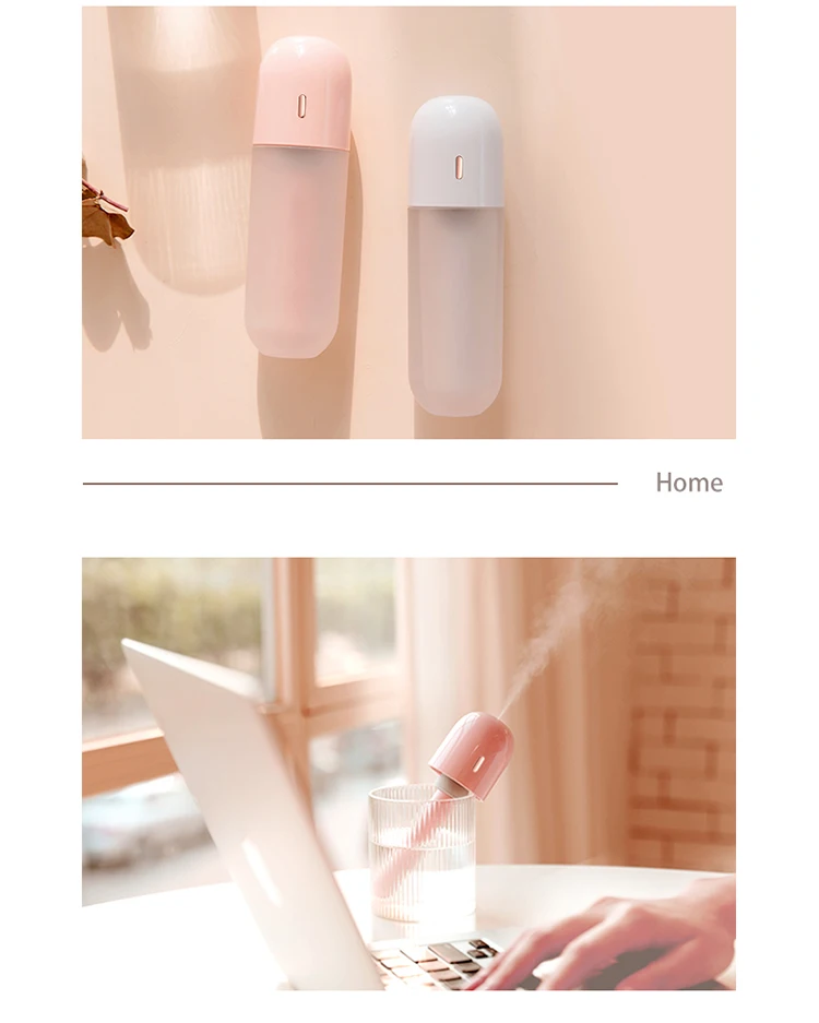 Portable ultrasonic  air humidifier with two humidification modes
