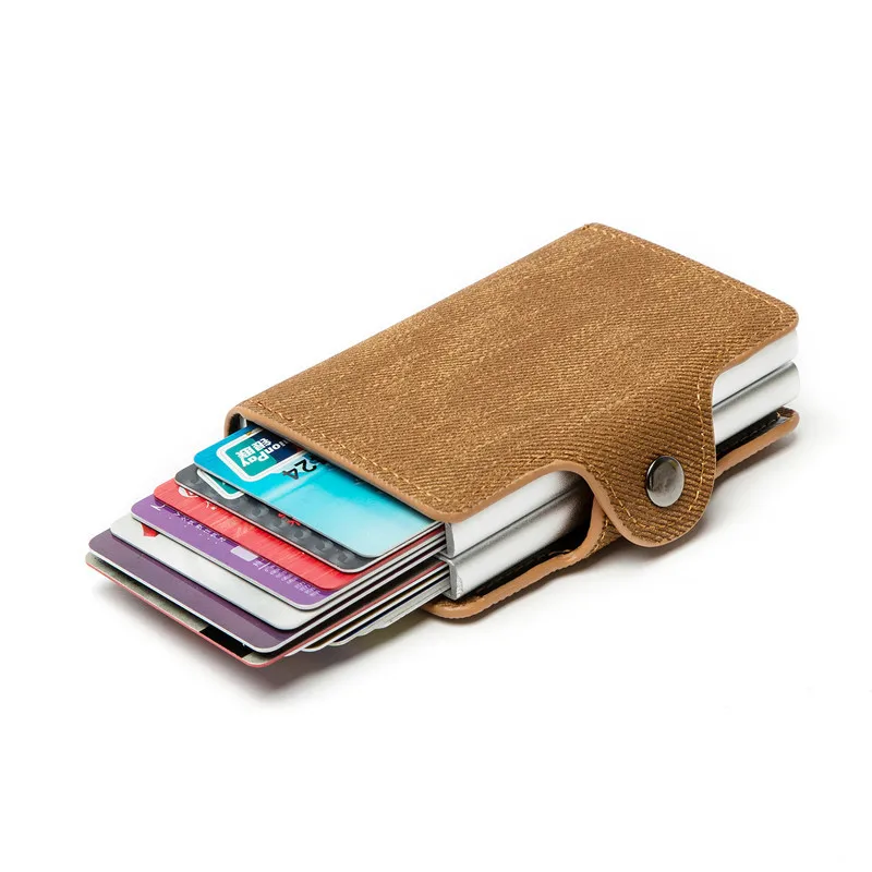 Card Holders Card Case Print RFID Metal Pop up Jean Denim Fabric with Double Aluminum Alloy Free Customized 50 Pcs Credit Card
Card Holders Card Case Print RFID Metal Pop up Jean Denim Fabric with Double Aluminum Alloy Free Customized 50 Pcs Credit Card