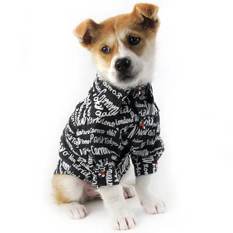 New Dog Clothes Schnauzer Pomeranian Pet Letter Printing Shirt Summer Thin Dog Coat, As show
New Dog Clothes Schnauzer Pomeranian Pet Letter Printing Shirt Summer Thin Dog Coat, As show