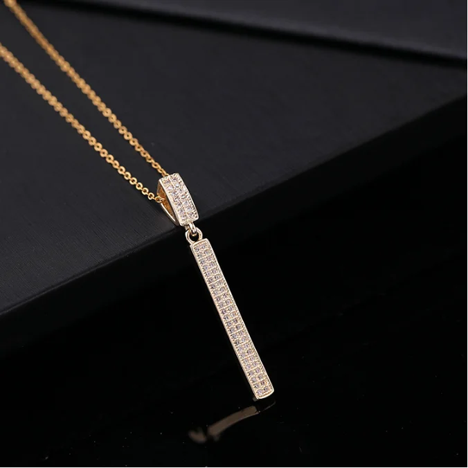 New Fashion Zirconia Stone Gold Plated Pendant Women's Necklace Geometric Long Necklace for Women
New Fashion Zirconia Stone Gold Plated Pendant Women's Necklace Geometric Long Necklace for Women