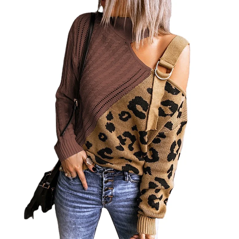 Casual Autumn Winter Women Thick Sweater Leopard Pullovers Sexy Strapless Sweater Female Slim Knit Top Soft Jumper
Casual Autumn Winter Women Thick Sweater Leopard Pullovers Sexy Strapless Sweater Female Slim Knit Top Soft Jumper