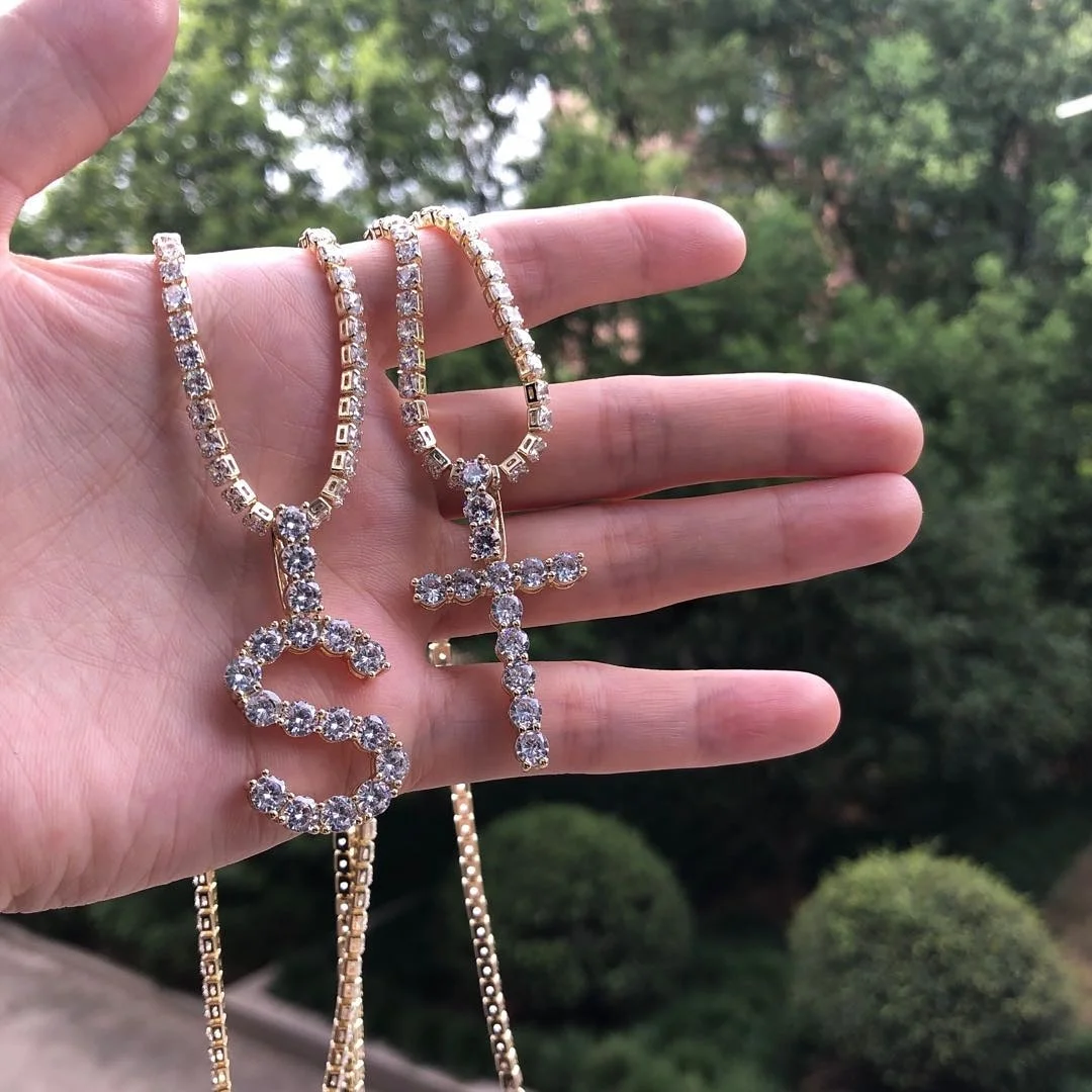 LUOXIN Personalized gold silver plated tennis chain zirconia A-Z letters alphabet choker initial necklace
LUOXIN Personalized gold silver plated tennis chain zirconia A-Z letters alphabet choker initial necklace