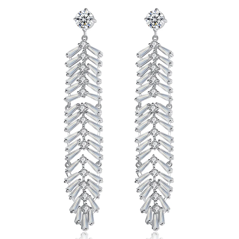 LUOTEEMI Trendy CZ Stone Long Drop Earring for Woman Accessories Korean Style Design
LUOTEEMI Trendy CZ Stone Long Drop Earring for Woman Accessories Korean Style Design