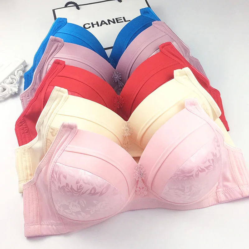 Ladies Mami Bra Basic Thin Breathable Comfortable Wireless Plus Size C Cup Women's Bras, 9 colors