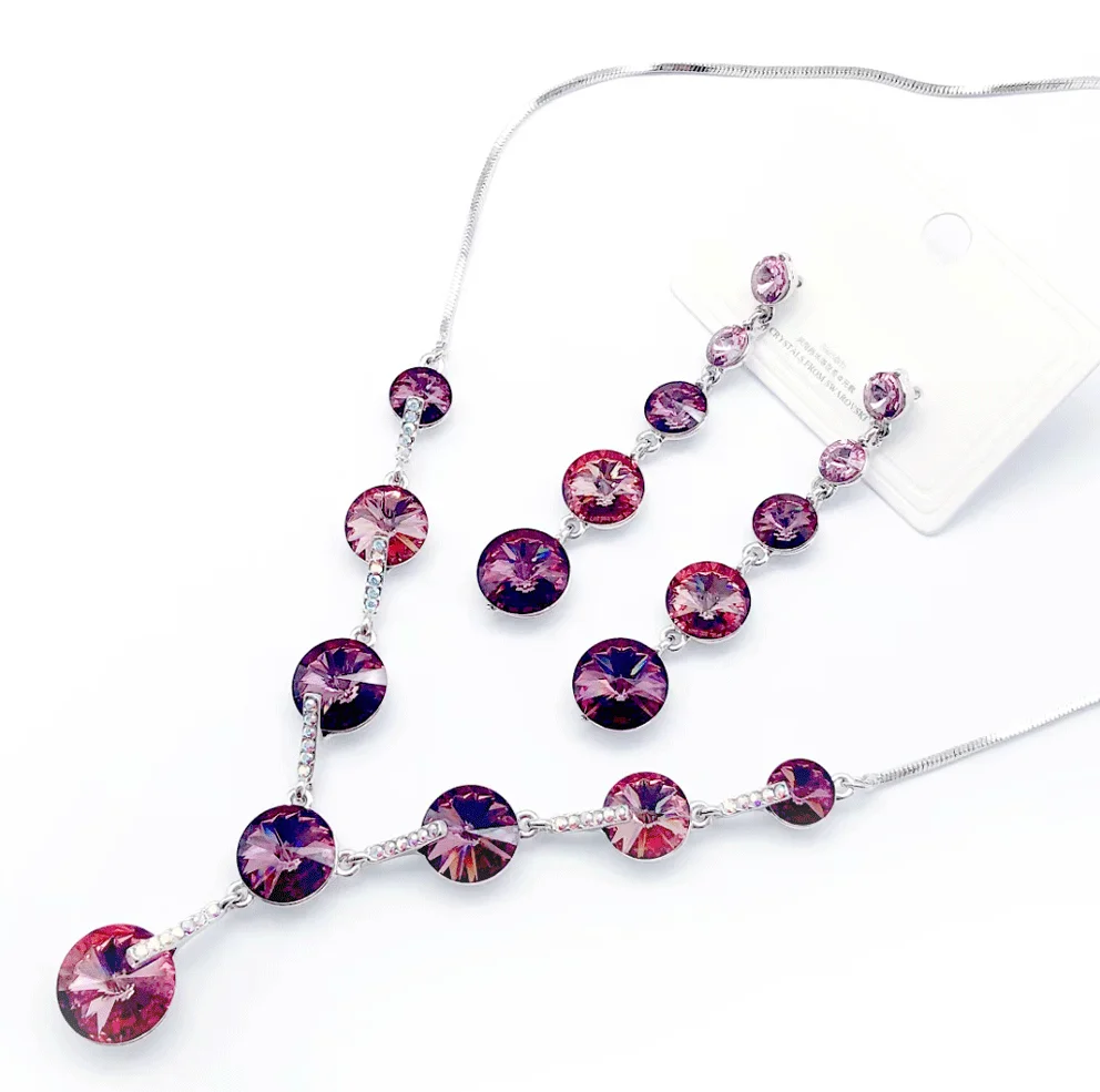 Luxury design ladies crystal jewelry necklace earring set wedding date personalized necklace earring set, Customized
Luxury design ladies crystal jewelry necklace earring set wedding date personalized necklace earring set, Customized