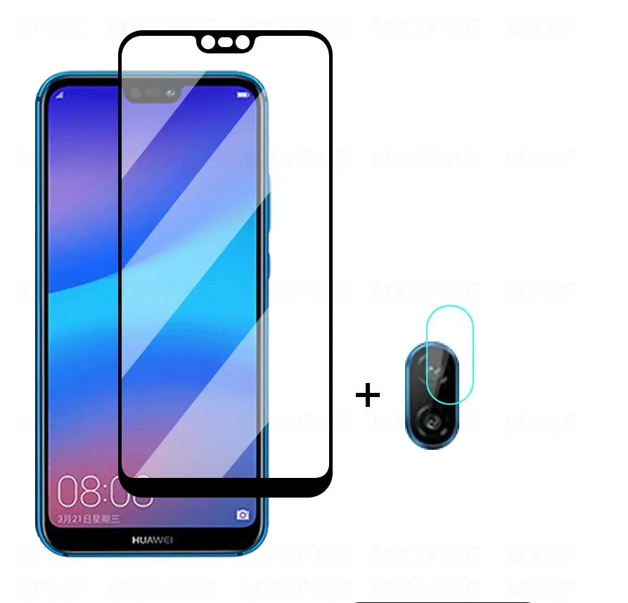 

9H Full Cover Tempered Glass For Huawei P20 P30 P10 Lite Screen Protector, White