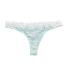 Fashion attractive european print design lovely nice sexy lace g-string transparent panties for women thong girls panties