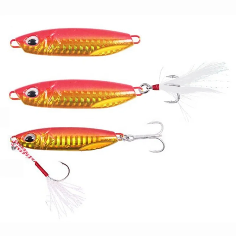 Large weight and multi-size bait lure jig metal lead fish bait jig metal with luminous reflective strip long-range cast, 8 colors
Large weight and multi-size bait lure jig metal lead fish bait jig metal with luminous reflective strip long-range cast, 8 colors