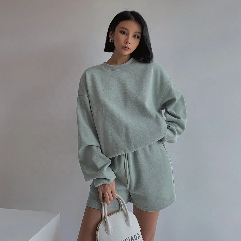 2020 Summer custom casual 2 piece set women hoodies high quality cotton short two piece set women clothing
2020 Summer custom casual 2 piece set women hoodies high quality cotton short two piece set women clothing