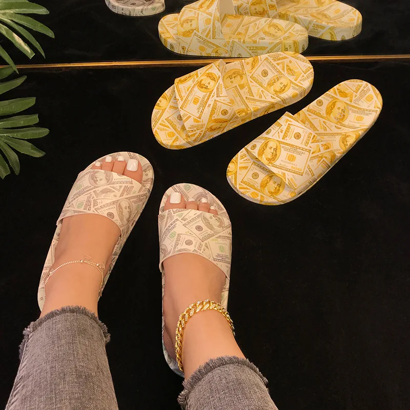 2021 summer fashion dollar graffiti wind flat-bottomed slippers female women platform sandals woman shoes flat sandals, Customized color
2021 summer fashion dollar graffiti wind flat-bottomed slippers female women platform sandals woman shoes flat sandals, Customized color