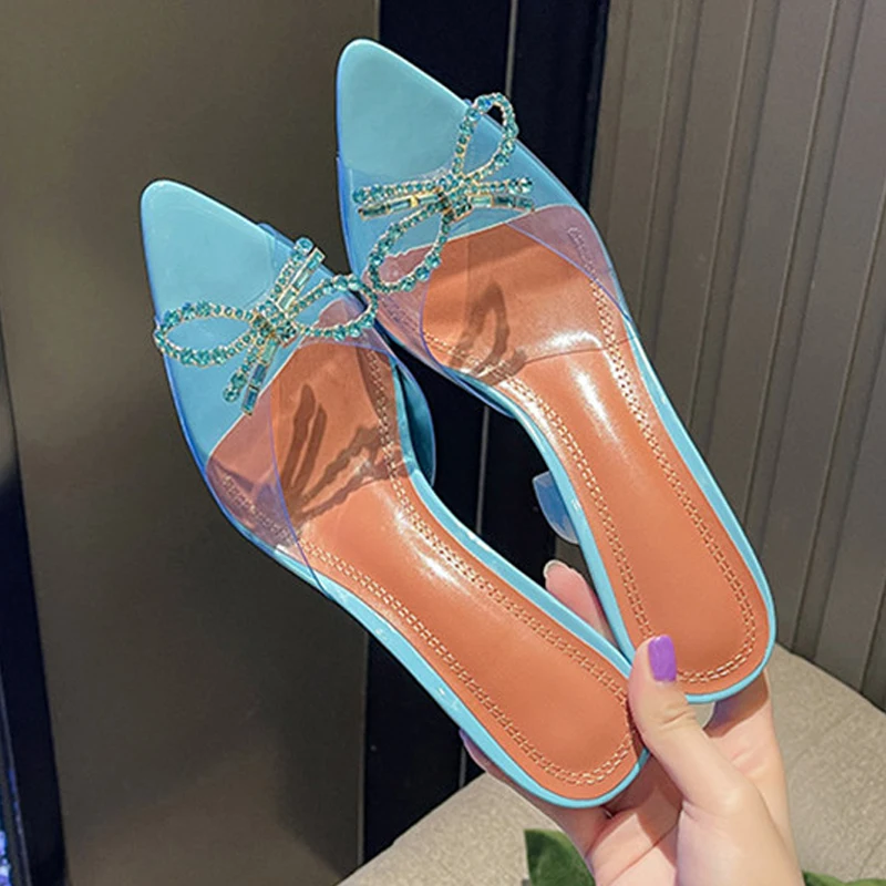 Oversized Transparent PVC Women Slippers Fashion Crystal Bowknot High Heels Jelly Shoes Summer Female Green Mules Slides Size 45
Oversized Transparent PVC Women Slippers Fashion Crystal Bowknot High Heels Jelly Shoes Summer Female Green Mules Slides Size 45