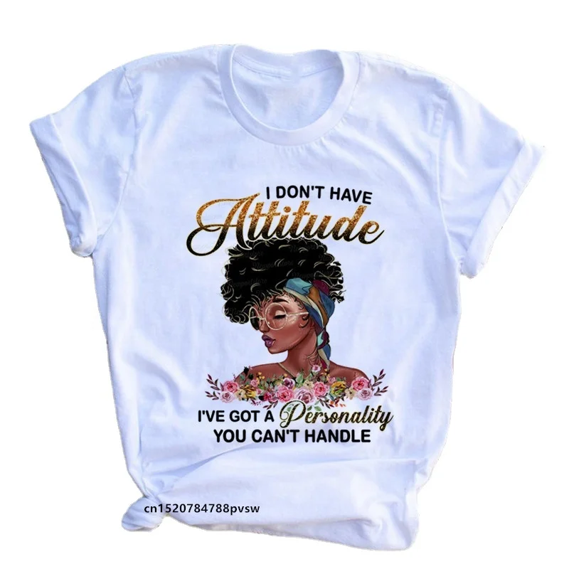 Black Queen Black girls Printed T-shirts Wholesale Short Sleeves Black Women Printing Tee
Black Queen Black girls Printed T-shirts Wholesale Short Sleeves Black Women Printing Tee