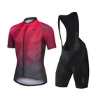Nuckily red cycling shorts wear gel padded cycling jersey set