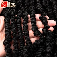

Synthetic Hair Passion Spring Twists Crochet Extensions Ombre Crochet Braids Fluffy Kinky Curly Bomb Twist Braiding Hair Bulk