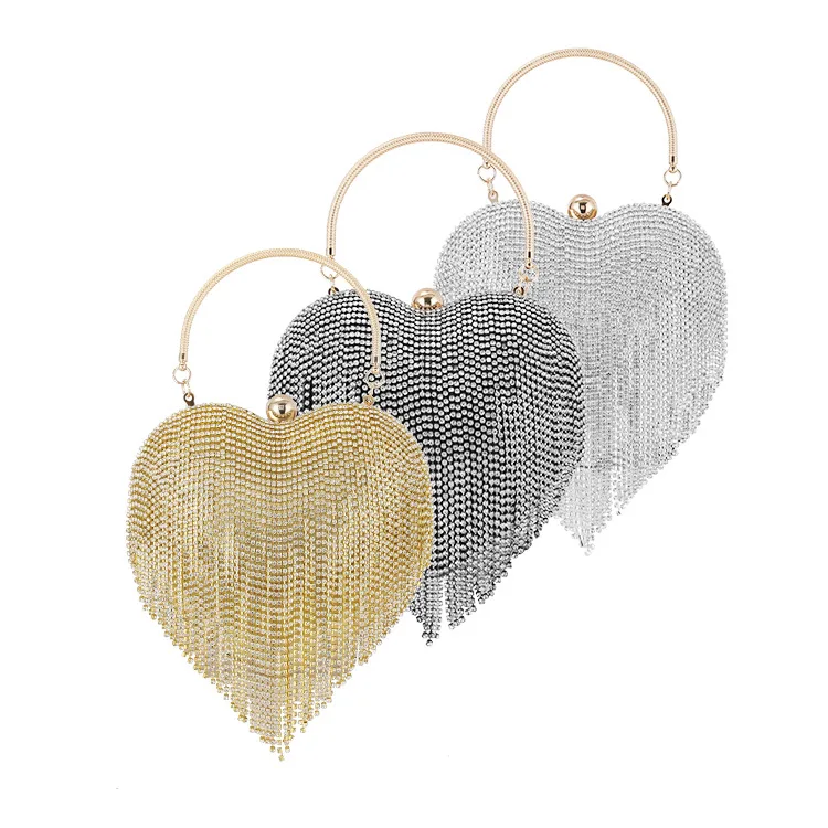 2021 Rhinestone Crown Box Clutch Evening Luxury Bags Party Prom Women's heart shape tassels Bling Glitter Purse
2021 Rhinestone Crown Box Clutch Evening Luxury Bags Party Prom Women's heart shape tassels Bling Glitter Purse