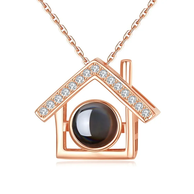 Valentine's Day Gitfs 925 Silver Sterling 100 Different Languages I LOVE YOU House Pendant Jewelry Necklace For Women, Rose gold plated and platinum
Valentine's Day Gitfs 925 Silver Sterling 100 Different Languages I LOVE YOU House Pendant Jewelry Necklace For Women, Rose gold plated and platinum