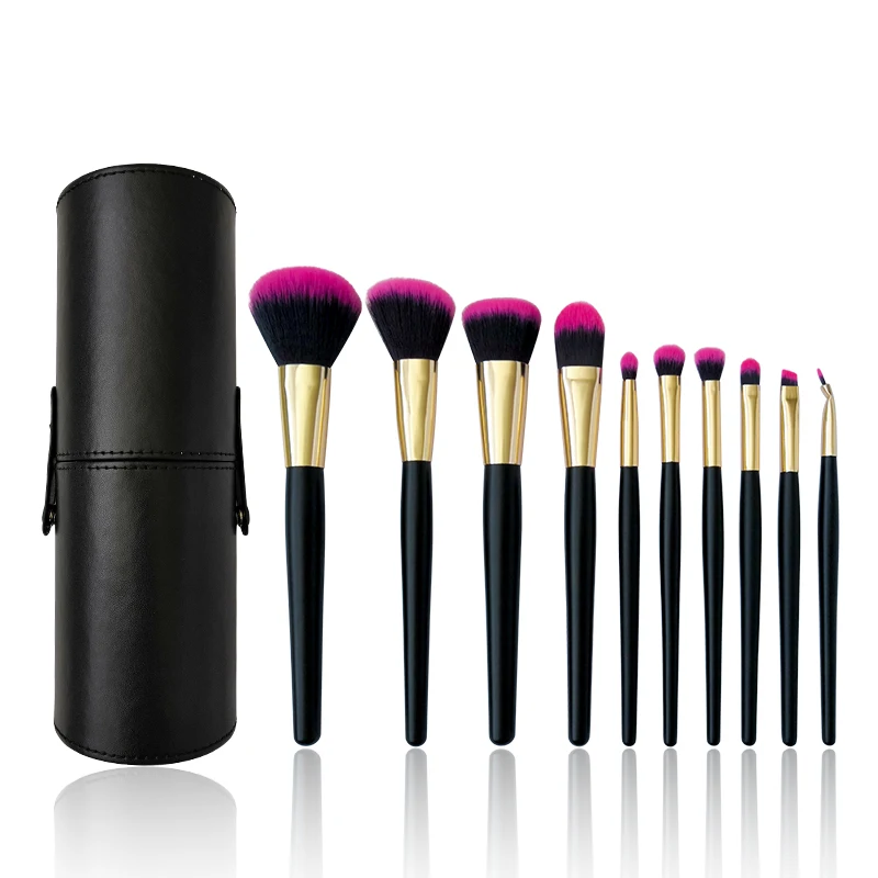10pcs hot selling black handle makeup brushes highend synthetic hair private label makeup brush set with box or bag, As the picture
10pcs hot selling black handle makeup brushes highend synthetic hair private label makeup brush set with box or bag, As the picture