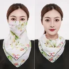 Summer women chiffon multifunctional neck guard respirrator triangular sun proof cycling veil scarf