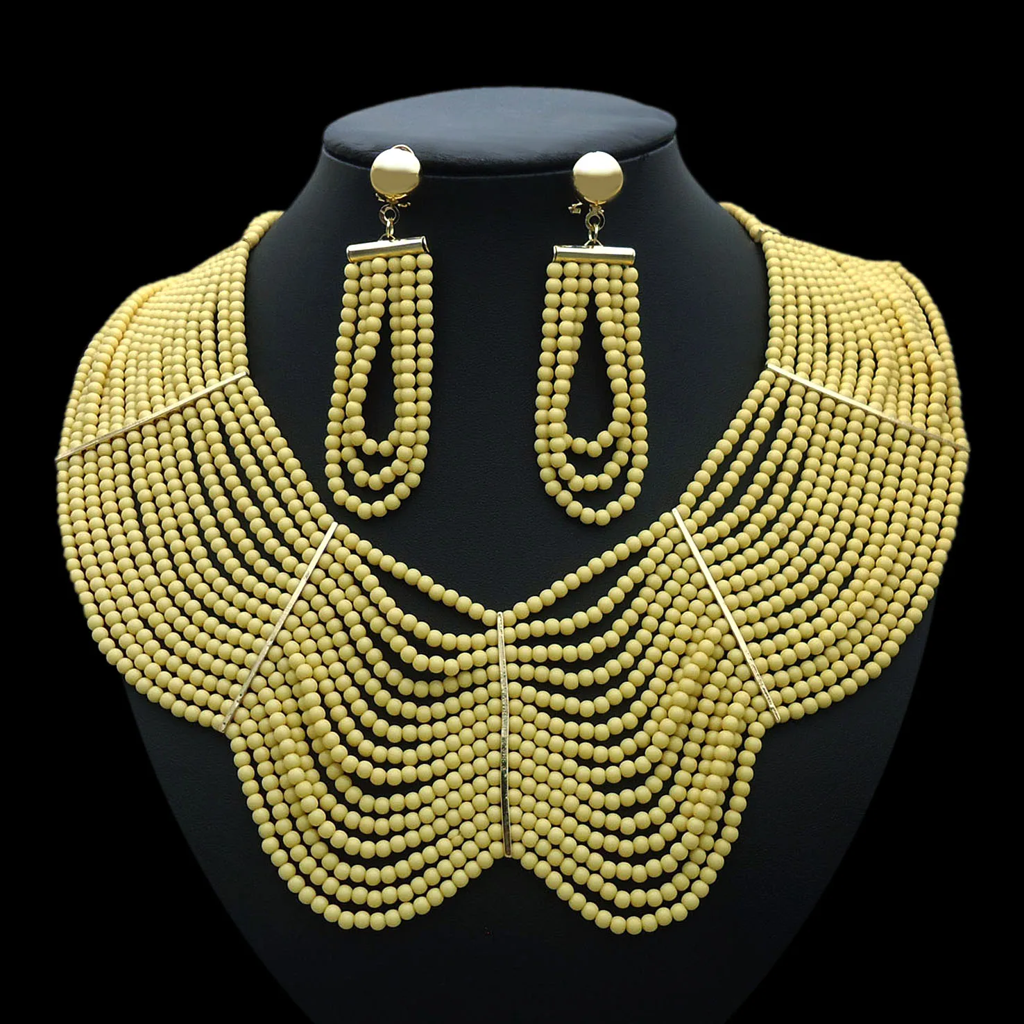 factory direct high quality Popular beach style bohemian yelow color handmade beads boho copper alloy necklace jewelry set
factory direct high quality Popular beach style bohemian yelow color handmade beads boho copper alloy necklace jewelry set