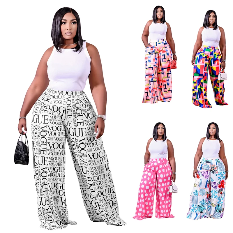 Summer Pretty Letter Print Palazzo Pants High Street High Waist Pocket Loose Long Wide Leg Pants Women's Pants & Trousers
Summer Pretty Letter Print Palazzo Pants High Street High Waist Pocket Loose Long Wide Leg Pants Women's Pants & Trousers