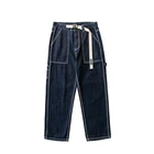 Fast Delivery Mens Streetwear Plain Wide Leg Denim Jeans Oversize Hip Hop Casual Pants