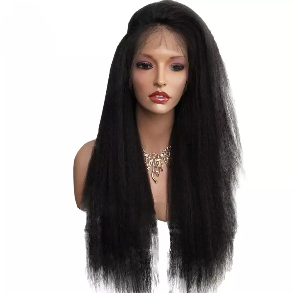New Chinese Manufacturer Kinkly Straight Long Women'S Fiber Synthetic Hair Natural Black Front Lace Wigs Straight Hair, Pic showed
New Chinese Manufacturer Kinkly Straight Long Women'S Fiber Synthetic Hair Natural Black Front Lace Wigs Straight Hair, Pic showed